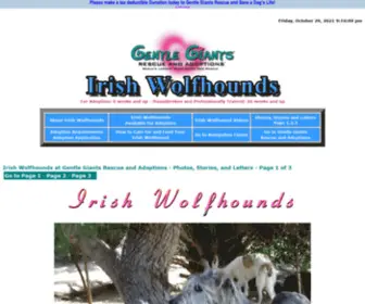 Gentlegiantsrescue-Irish-Wolfhounds.com(Irish Wolfhounds at Gentle Giants Rescue and Adoptions) Screenshot
