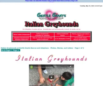 Gentlegiantsrescue-Italian-Greyhounds.com(Italian Greyhounds at Gentle Giants Rescue and Adoptions) Screenshot