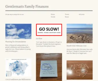 Gentlemansfamilyfinances.com(On our way to escape the rat race) Screenshot