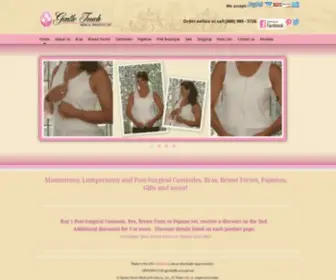 Gentlet.com(Gentle Touch Mastectomy Recovery Products) Screenshot