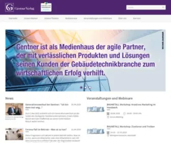 Gentner.de(Alfons W. Gentner Verlag Medienhaus für das gesamte Gebäudetechnik Handwerk) Screenshot