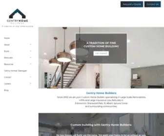 Gentryhomes.ca(Edmonton Custom Homes and Renovations) Screenshot