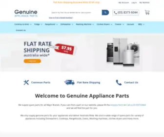 Genuineapplianceparts.com.au(Appliance Spare Parts Australia) Screenshot