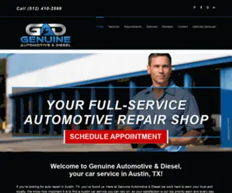 Genuineautomotive.net(Auto Repair Austin) Screenshot