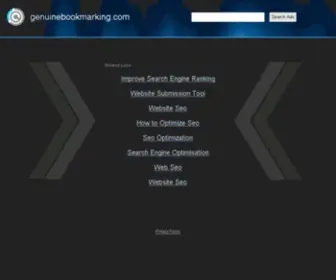 Genuinebookmarking.com(Premium domain) Screenshot