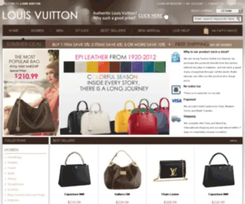 Genuinelouisvuitton.com(Louis Vuitton Outlet) Screenshot