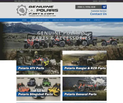 Genuinepolarisparts.com(Genuine Polaris Parts) Screenshot