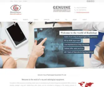 Genuinexray.com(Manufacturer of medical diagnostic equipment) Screenshot