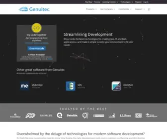 Genuitec.com(Driving Development for Leading Organizations) Screenshot