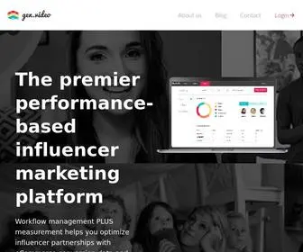 Gen.video(Influencer marketing platform) Screenshot