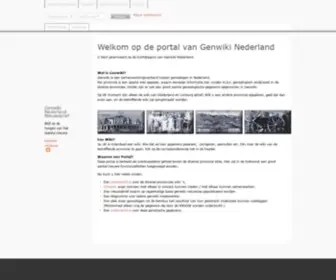 Genwiki.nl(Welkom op de portal van Genwiki Nederland) Screenshot