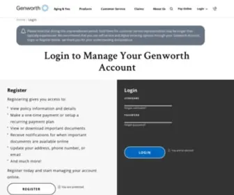 Genworth.net(Genworth) Screenshot