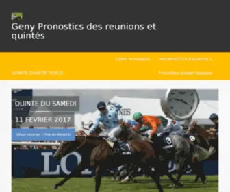 Geny-PMU.com(Pronostic pmu Tiercé Quarté Quinté) Screenshot