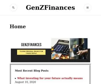 GenzFinances.com(Home) Screenshot