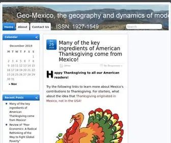 Geo-Mexico.com(Geo-Mexico, the geography of Mexico) Screenshot