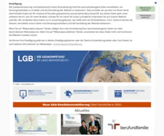 Geobasis-BB.de(LGB (Landesvermessung und Geobasisinformation Brandenburg)) Screenshot
