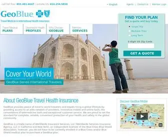 Geobluetravelinsurance.com(GeoBlue international medical insurance) Screenshot