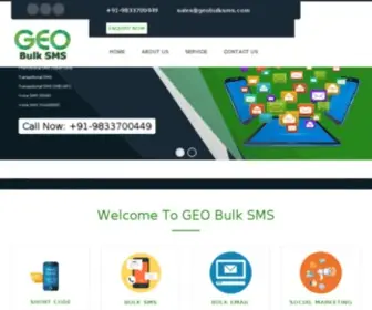 Geobulksms.com(GEO Bulk sms) Screenshot