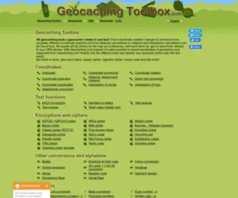 Geocachingtoolbox.com(All geocaching tools a geocacher needs in one box) Screenshot