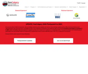 Geocalgary2020.ca(The theme for GeoCalgary 2020) Screenshot