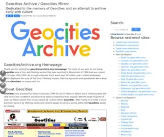 Geocitiesarchive.com(Geocities Archive) Screenshot