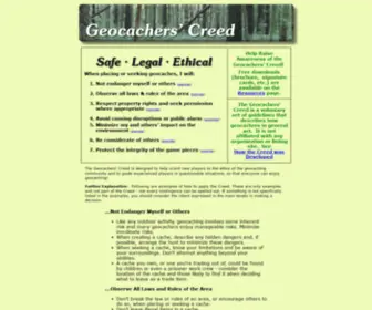 Geocreed.info(When placing or seeking geocache) Screenshot