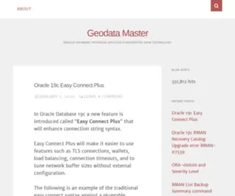 Geodatamaster.com(Oracle Database Technical Articles & GeoSpatial Data Technology) Screenshot