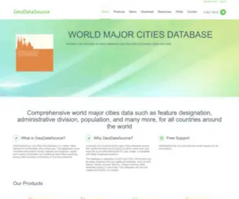 Geodatasource.com(City database) Screenshot