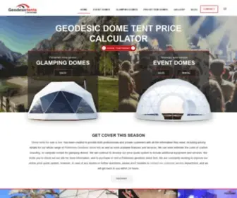 Geodesic-Tents.com(Geodesic dome tents for sale & hire) Screenshot