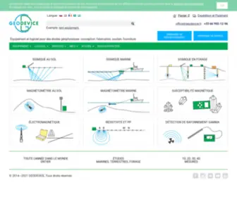 Geodevice.fr(Equipment & Software for Geophysical Surveys) Screenshot