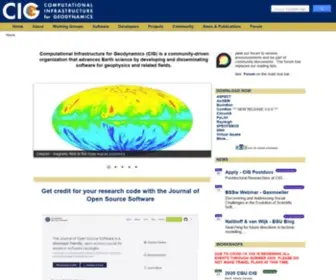 Geodynamics.org(Computational Infrastructure for Geodynamics) Screenshot