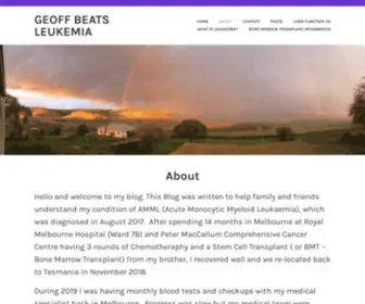 Geoffbeatsleukemia.com(Geoff Beats Leukemia) Screenshot