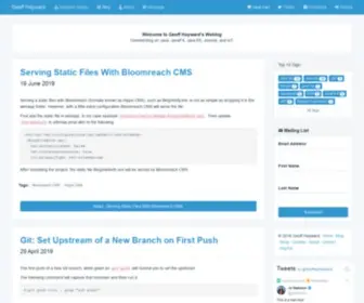 Geoffhayward.eu(Geoff Hayward's Weblog commenting on Java) Screenshot