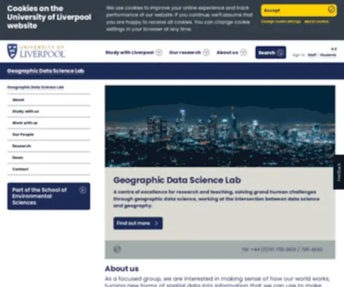 GeographiCDatascience.com(Geographic Data Science Lab) Screenshot