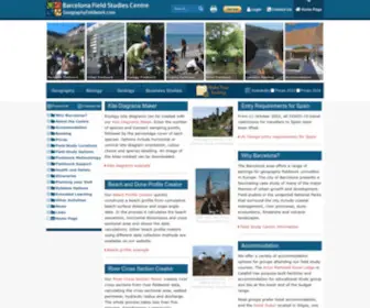 Geographyfieldwork.com(Barcelona Field Studies Centre) Screenshot