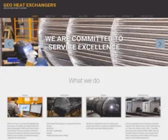 Geoheat.com(GEO Heat Exchangers LLC) Screenshot