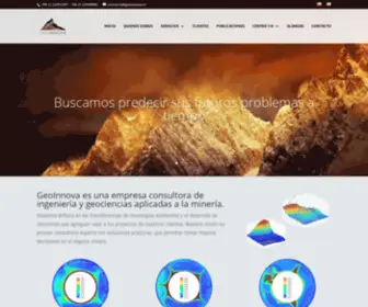 Geoinnova.cl(Consultora de recursos geológicos y reservas mineras) Screenshot