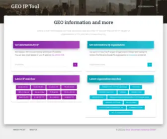 Geoiptool.de(GEO information and more) Screenshot