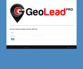 Geoleadpro.com(Geo Lead Pro) Screenshot