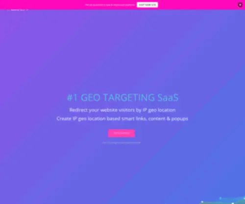 Geolify.com(Easily Create Geo Targeted Content & Redirects) Screenshot