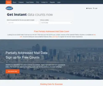 Geolist.co.uk(Partially Addressed Mail Data) Screenshot