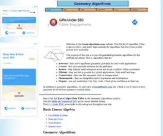 Geomalgorithms.com(Geometry Algorithms Home) Screenshot