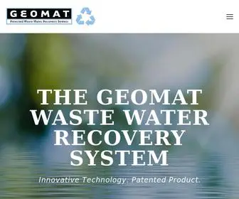 Geomat.com(Patented Waste Water Recovery System) Screenshot