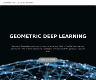 GeometriCDeeplearning.com(Geometric Deep Learning) Screenshot