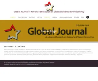 Geometry-Math-Journal.ro(Global Journal of Advanced Research on Clasical and Modern Geometry) Screenshot