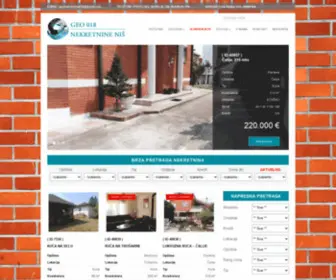 Geonekretnine.co.rs(Agencija za nekretnine Geo 018 Niš) Screenshot