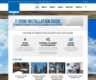 Geonor.com(Meteorological, Geotechnical & Vibration Monitoring Instrumentation) Screenshot