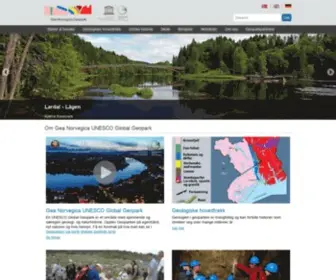 Geoparken.no(Gea Norvegica Geopark) Screenshot