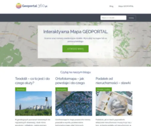 Geoportal360.pl(Przeglądaj katalog identyfikatorów działek wraz ze szczegółowymi mapami) Screenshot