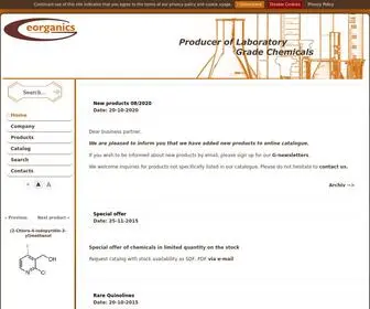 Georganics.sk(Georganics chemical company was established in 1998 and) Screenshot